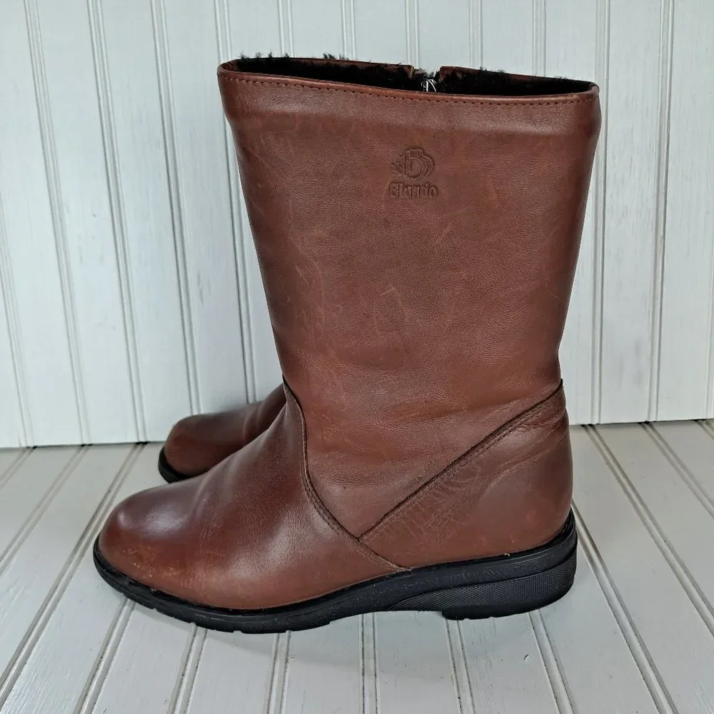 Blondo Canadian Leather Side Zip Boots Sz 7